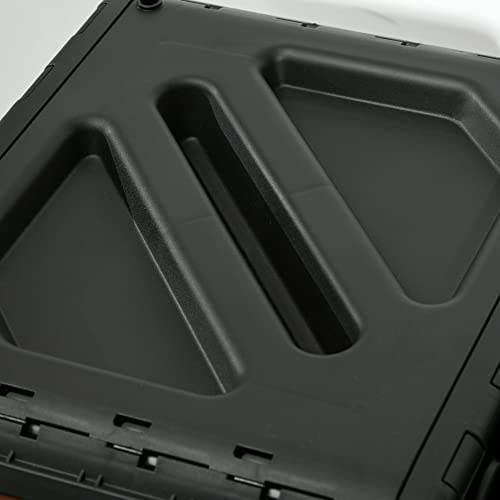 Dual Chamber Compost Tumbler Bin, Outdoor Tumbling Composter with 24 Ventilation Openings and Steel Legs, 34.5 Gallon