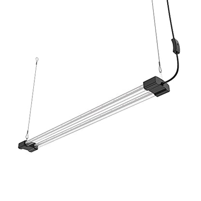 DYMOND BoostGro LED Grow Light Full Spectrum 5000K Daylight + 660nm Red Linkable Indoor Plant Lighting Fixture (3 FT, Black) - size: 3 FT Standard
