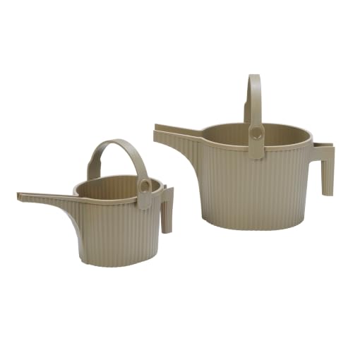 Martha by Martha Stewart Hachiman Watering Can Set of with Widened Spout - color: Olive, size: Large and Small (Set of 2)