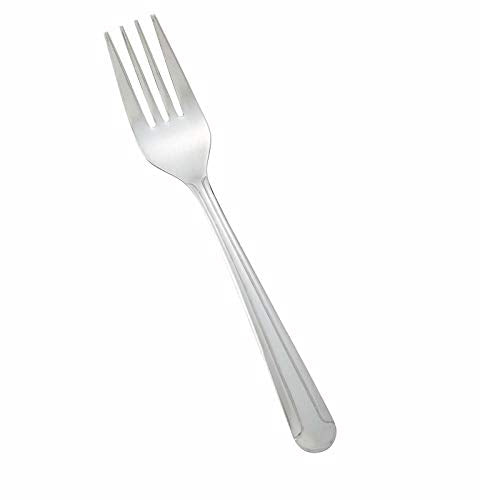 Winco 12-Piece Dominion Salad Fork Set, 18-0 Stainless Steel, Silver