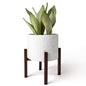 LA JOLIE MUSE Ceramic Pot for Plants, 10 Inch Indoor Planter with Stand - size: 10 Inch