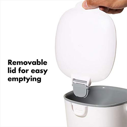 OXO Good Grips Easy-Clean Compost Bin, White, 0.75 Gal - color: White, size: 0.75 Gallon