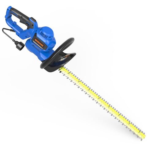 GARCARE 4.5Amp Corded Electric Hedge Trimmer with 24" Dual-Action Blade - color: Blue