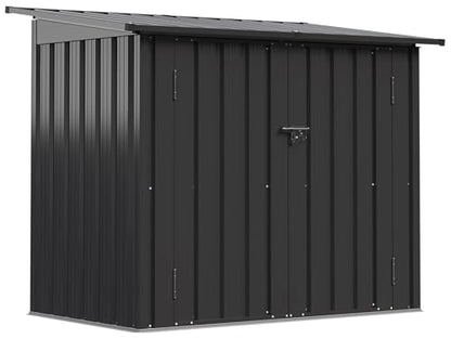 Aoxun Outdoor Storage Cabinet 35 Cu.Ft Metal Storage Shed with Floor