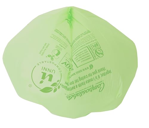 UNNI 30-33 Gallon Compostable Bags, 20 Count, 124 L, Extra Thick 1.1 Mil - size: 20 Count (Pack of 1), style: 33 Gallon