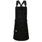 LeaSeek Leather Welding Apron, Heat & Flame-Resistant, 6 Pockets - color: Black - 24"x 36"