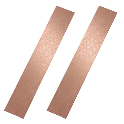 2PCS Pure Copper Anode Sheet (99.99% Pure), Copper Strip, Copper Sheet, 6 X 1 X 0.04 Inch Copper Sheet, Coppers Electrode Strip for Electroplating and Jewelry Plating