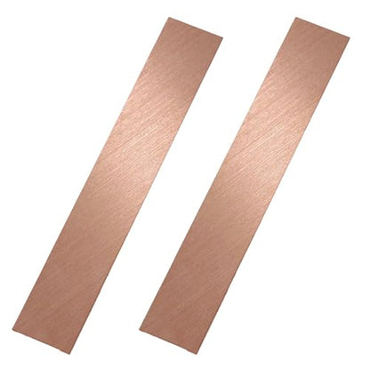 2PCS Pure Copper Anode Sheet (99.99% Pure), Copper Strip, Copper Sheet, 6 X 1 X 0.04 Inch Copper Sheet, Coppers Electrode Strip for Electroplating and Jewelry Plating