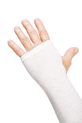 Prevent Products, Inc Elderly Skin Protector, Thin Skin & Tear Protective Arm Sleeve - Made in USA (One Pair) - color: White, size: Medium (1 Pair)