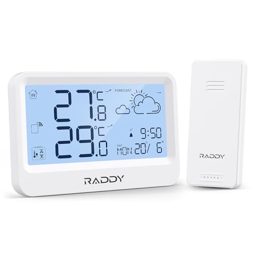 Raddy WF-60 Digital Weather Station, Indoor Outdoor Thermometer - color: WF-60