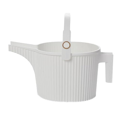 Hachiman Large Watering Can with Widened Spout - color: White, size: Large (Single)