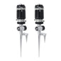 RESTMO 2 Pack Gear Drive Sprinkler with Step Spike Base, Silver - color: Silver, size: 2 Pack