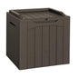 Flamaker Deck Box 31 Gallon Waterproof Resin Small Storage Box with Lid - color: Deep Brown, size: 31 Gallon