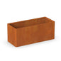 Cor ten Steel Planter Box 25x11x13 Inch, Pre-Rusted Metal Planter for Patio - size: 25X11X13in Rustic