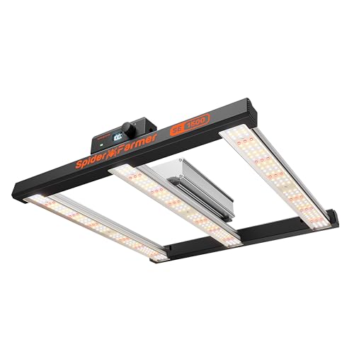 Spider Farmer SE1500 LED Grow Light for Indoor Plants 150W, App Controlled - size: 2x2 Coverage-150W