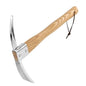 15 Inch Pick Axe, Stainless Steel Mattock with Solid Wood Handle