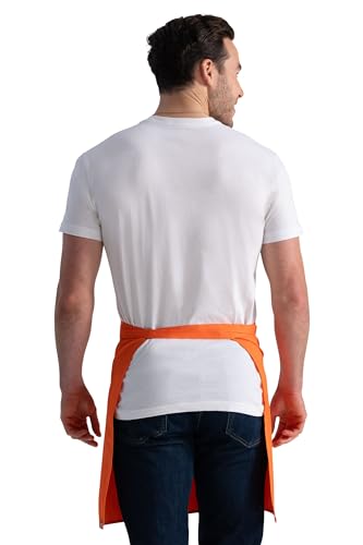 Chef Works Unisex Half Bistro Server Apron - color: Tangerine, 1 Pack