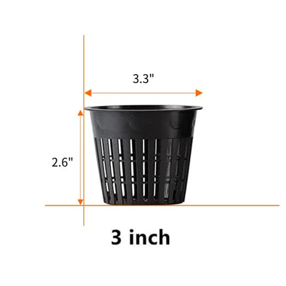 Mesh Net Cup 3 Inch 15-Pack Heavy Duty Nursery Pot Garden Pots for Plants