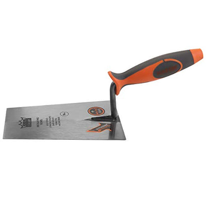 KSEIBI 281440 Narrow Bucket Brick Trowel Rubber Handle Square Tip Bricklaying Trowel (7inch-180mm) - size: 7inch-180mm