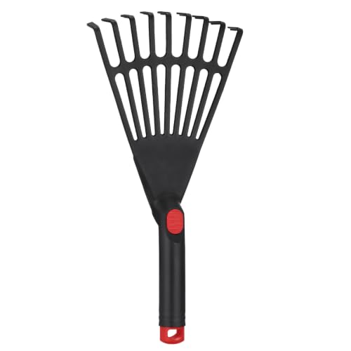 GANAZONO Small Rake Small Gardening Rake Leaf for Outdoor for Flower Bed with Handle Leaf for Garden s for Gardening Garden Grass Plastic