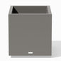 Veradek Block Series Cube Planter - Square Outdoor Planter - color: Gray, size: Medium