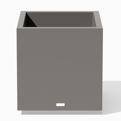 Veradek Block Series Cube Planter - Square Outdoor Planter - color: Gray, size: Small