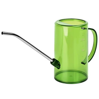Plastic Watering Can - with Long Spout - 1/4 Gallon - 34 Oz - Green - color: Green