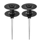 Chumia Garden Hose Guide Stakes, 10 Inch Metal Spike, Black, 2 Pieces - color: Black