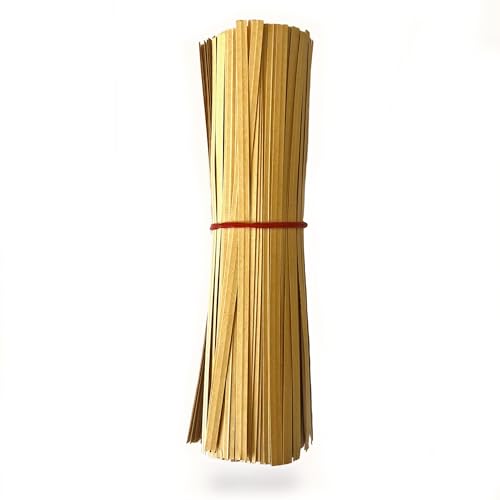 500 PCS Kraft Paper Twist Ties, 6 Inch Natural Pre-Cut Bag Ties with Flexible Wire Core, Bread Bag Closures for Bakery, Coffee Bags, Candy, Gift Wrapping, Cookie Bags and Craft Packaging - color: Kraft, size: 6 Inch
