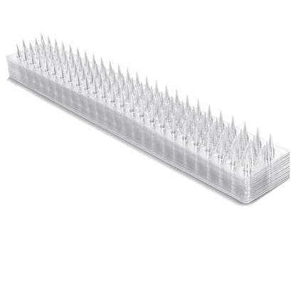 Zipcase 49.5 ft Transparent PVC Bird Spikes, Dual-Length Spikes, 36 Pack