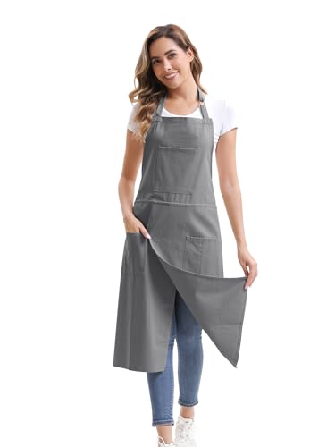 Nanxson Pottery Apron Split Leg with 3 Pockets & Adjustable Buckle - color: Grey