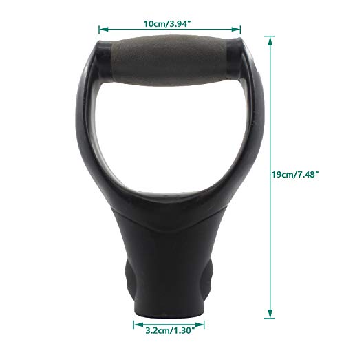 Shovel D Grip Handles,ULIFESTAR D Shaped Snow Shovel Replacement Handle,32mm/1.26'' Inner Diameter Digging Raking Tool Replacement Spade Handles for Lawn Garden Spade Fork Shovel - size: D Shape(Black and Gray)