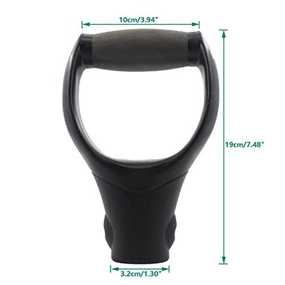 Shovel D Grip Handles,ULIFESTAR D Shaped Snow Shovel Replacement Handle,32mm/1.26'' Inner Diameter Digging Raking Tool Replacement Spade Handles for Lawn Garden Spade Fork Shovel - size: D Shape(Black and Gray)