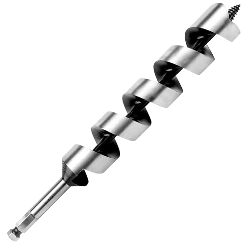 1-1/2 Inch x 12 Inch Auger Drill Bit for Wood,1-1/2 Inch Hex Shank - size: 1-1/2" x 12"
