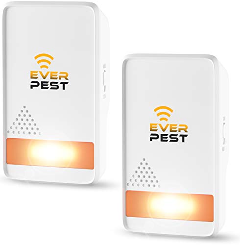 Ultrasonic Pest Control Repeller Plug in 2 Pack Repellent - Get Rid of Mosquito, Mice, Cockroach Spider Bed Bug Squirrel Fly Wasp Ant Mice Indoor, Outdoor, Patio Home Roach Infestation