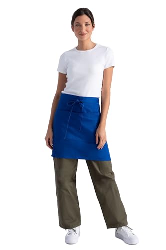 Chef Works Unisex Half Bistro Server Apron - color: Royal, 1 Pack