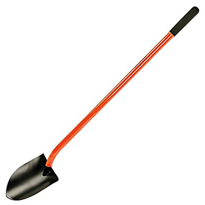 A.M. Leonard Round Point Shovel, 48 Inch Tubular Alloy Steel Handle