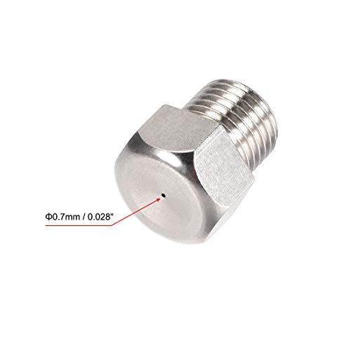 uxcell G1/4 Mist Nozzle - 0.7mm Orifice Dia Brass Fine Atomizing Spray Tip