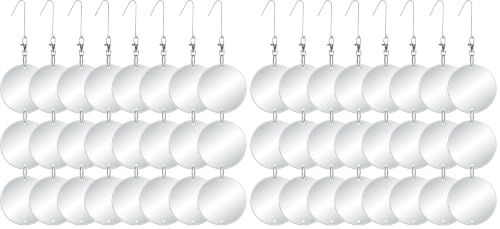 Chephon Upgraded Bird Scare Discs Set - Large 24 Discs - Highly Reflective Double-Sided Bird Reflectors Scare Devices - Better to Keep Most Birds Away Like Woodpecker and Pigeon (Pack of 2) - size: 24 Count (Pack of 2)
