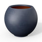 Kante Small Round Sphere Charcoal Concrete Planter 11" Dia, Outdoor - color: Charcoal, size: 11"w x 9.4"h