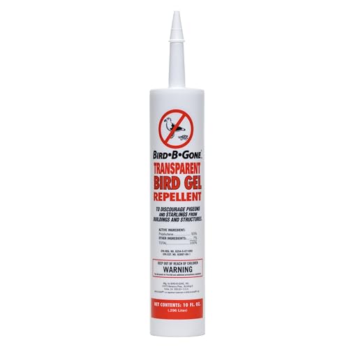 Bird B Gone Transparent Bird Gel, 10oz Tube, Sticky Bird Repellent