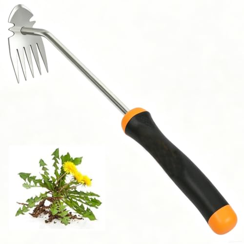 Weed Remover Tool, 2026 New Gardening Hand Tools Portable Weed Puller Tool, Heavy Duty Weeding Tool for Garden Supplies, Vegetable Garden Backyard Farm Planting & Uprooting (Rubber Handle)
