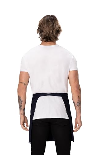 Chef Works Unisex Half Bistro Server Apron - color: Navy, 1 Pack