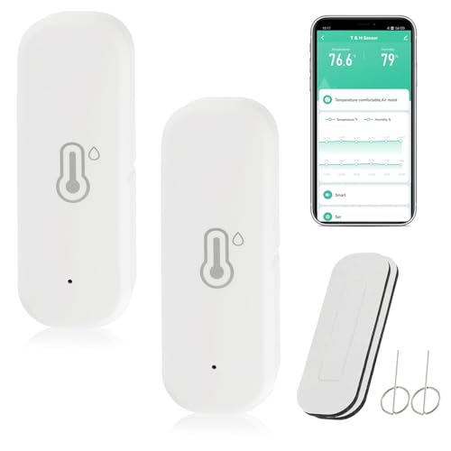 WiFi Hygrometer Thermometer Sensor (2 Pack) - size: 2 Pack