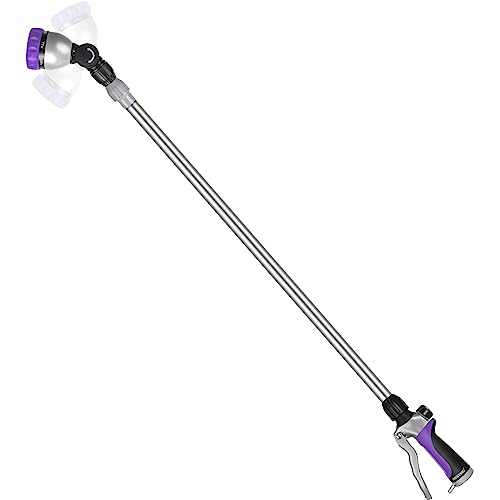 RESTMO Long Telescopic Watering Wand for Garden Hose, 36”-60” Garden Wand - color: Purple