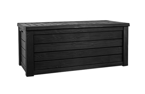 Keter Westwood Outdoor Storage Deck Box, 150 Gallon, Dark Grey - color: Dark Grey