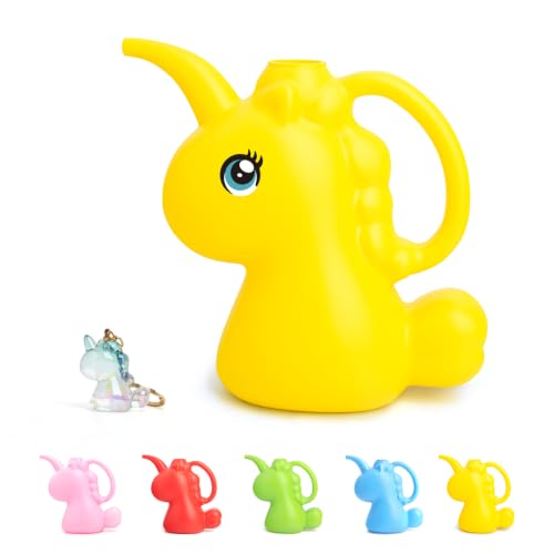 XXXFLOWER Small Watering Can for Indoor Plants 1/4 Gallon 1L Yellow - size: Yellow