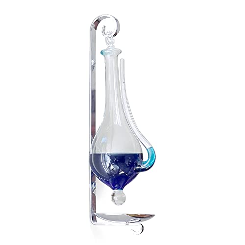 Ambient Weather B1025C Antique Storm Glass Wall Mount Liquid Barometer