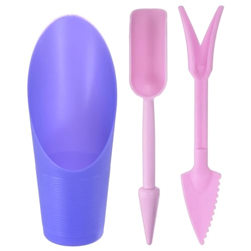 M METERXITY 1-Set Succulent Tools, Plastic 2-in-1 Mini Garden Shovel Hand Succulent Transplanting Tools Garden Shovel Transplant Trowel for Planting/Digging/Aerating/Sowing [Purple] - color: Purple