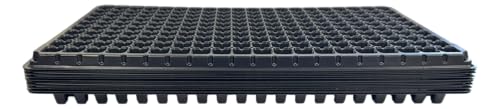 200 Cell Seedling Plastic Nursery Trays, 10 Pack, Thick Durable Germination Plug Trays, 2000 Cells Reusable Plant Propagation - size: 200 Cell, style: 0.85mm Wall Thickness